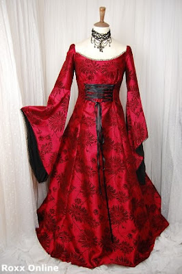 black and red gown design