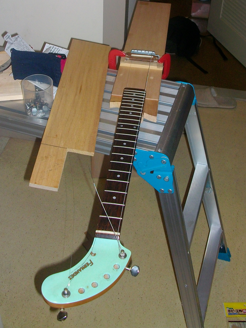 My Junk Guitar Junk guitar progress adjustable bridge