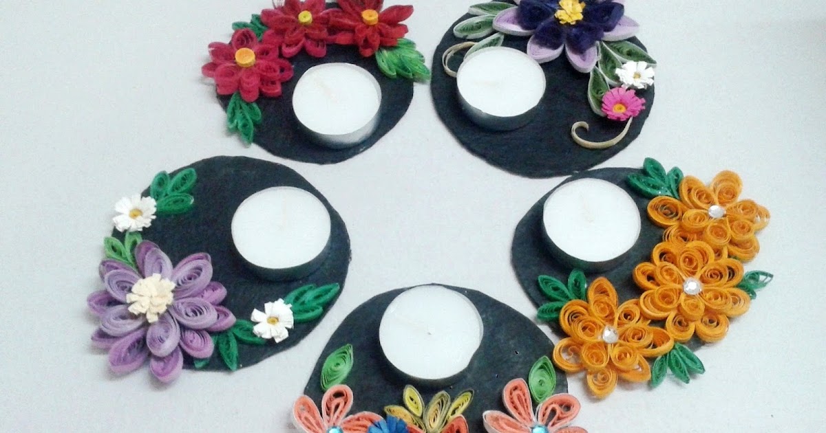 Quilled T-lite Holders