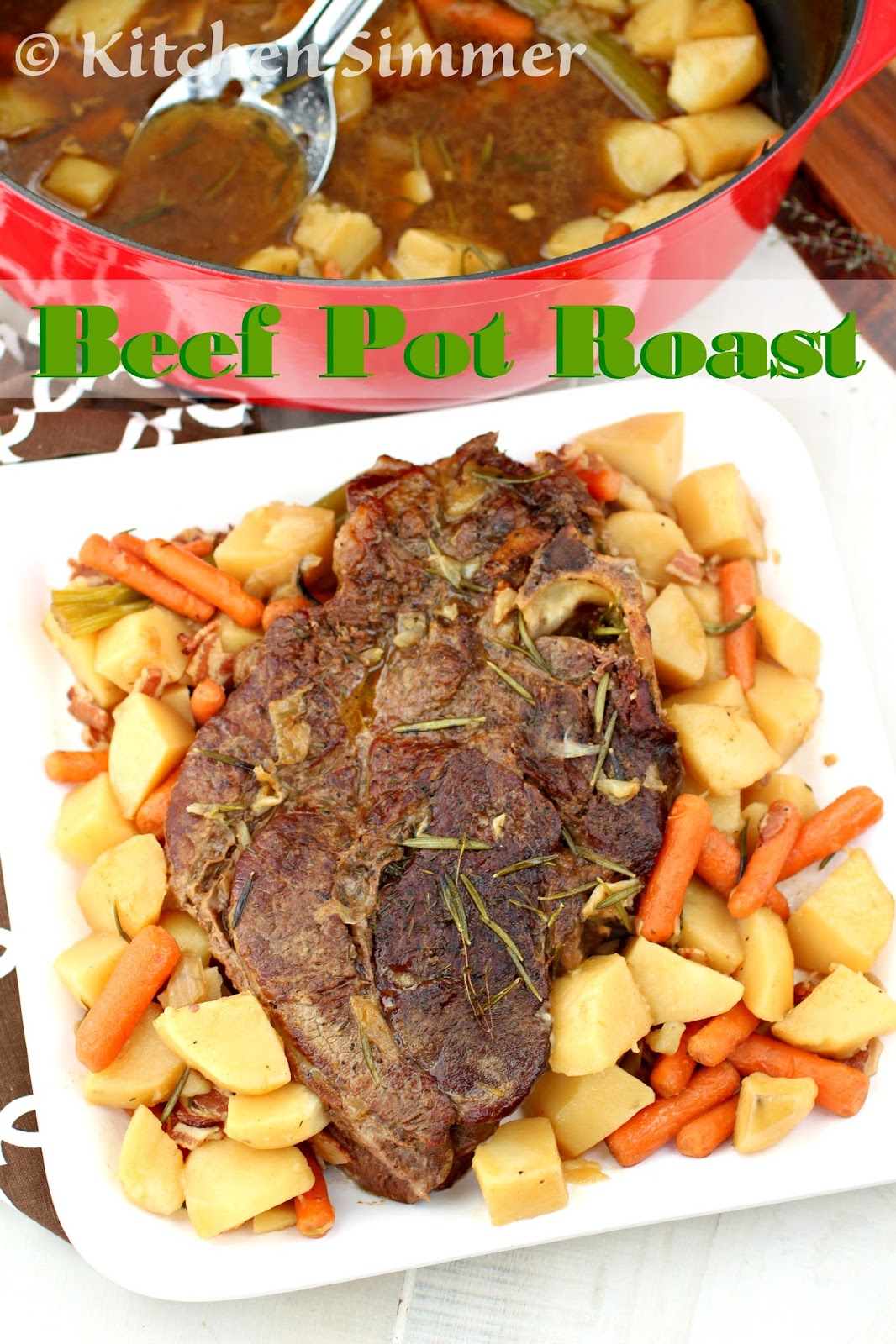 Kitchen Simmer Classic Beef Pot Roast with Potatoes and Carrots
