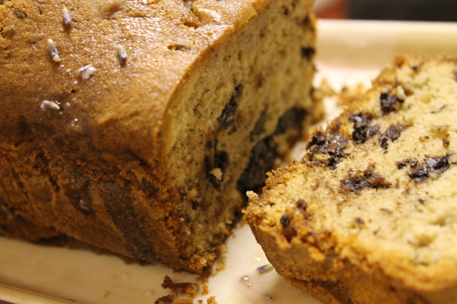 Earl Grey, Lavender and Chocolate Chip Loaf Cake