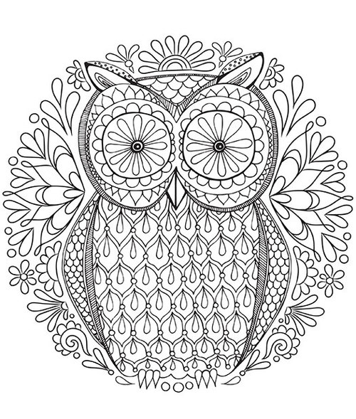 Owl Mandala Coloring Pages Adult