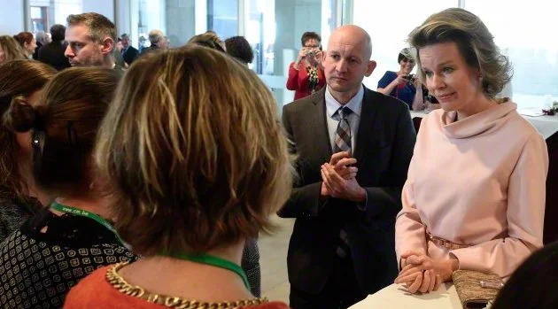 Queen Mathilde of Belgium has paid a visit to Leuven's University Hospital UZ Leuven