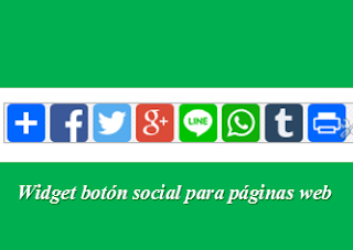 Widget botón social para páginas web