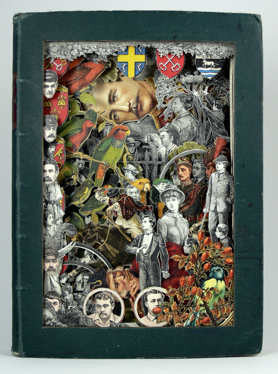Alexander Korzer-Robinson makes amazing sculptural collages from Antiquarian Books.