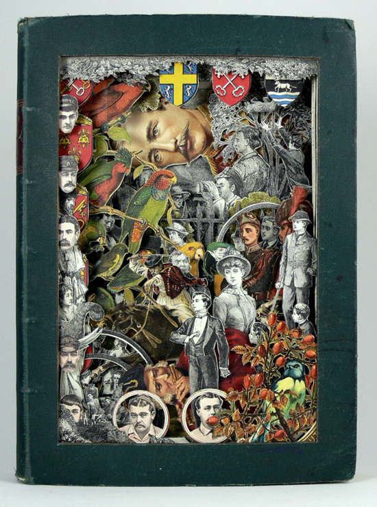 Alexander Korzer-Robinson makes amazing sculptural collages from Antiquarian Books. Alexander Korzer-Robinson makes amazing sculptural collages from Antiquarian Books.