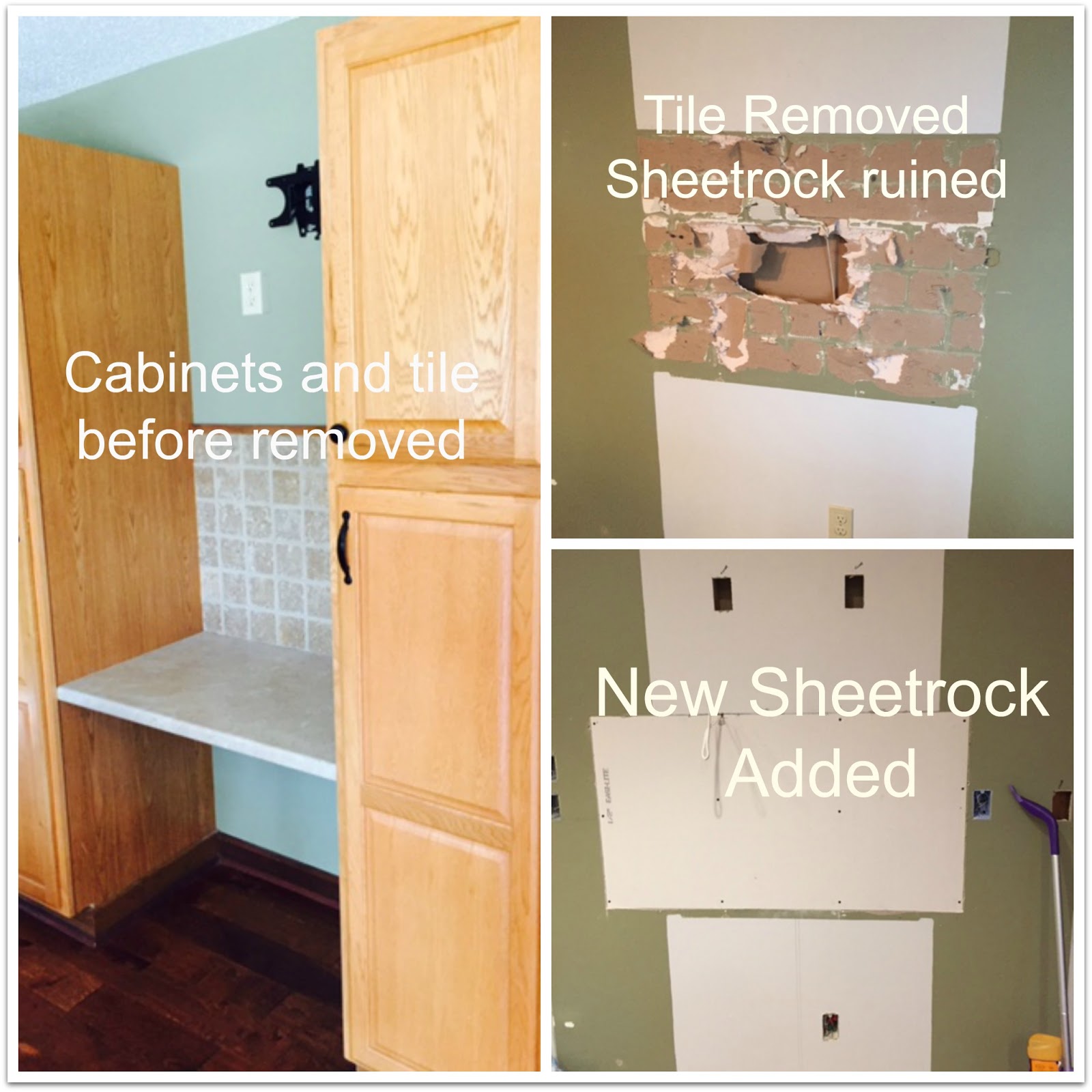 JBigg Life in Kentucky Remodeling the Kitchen sheetrock and a