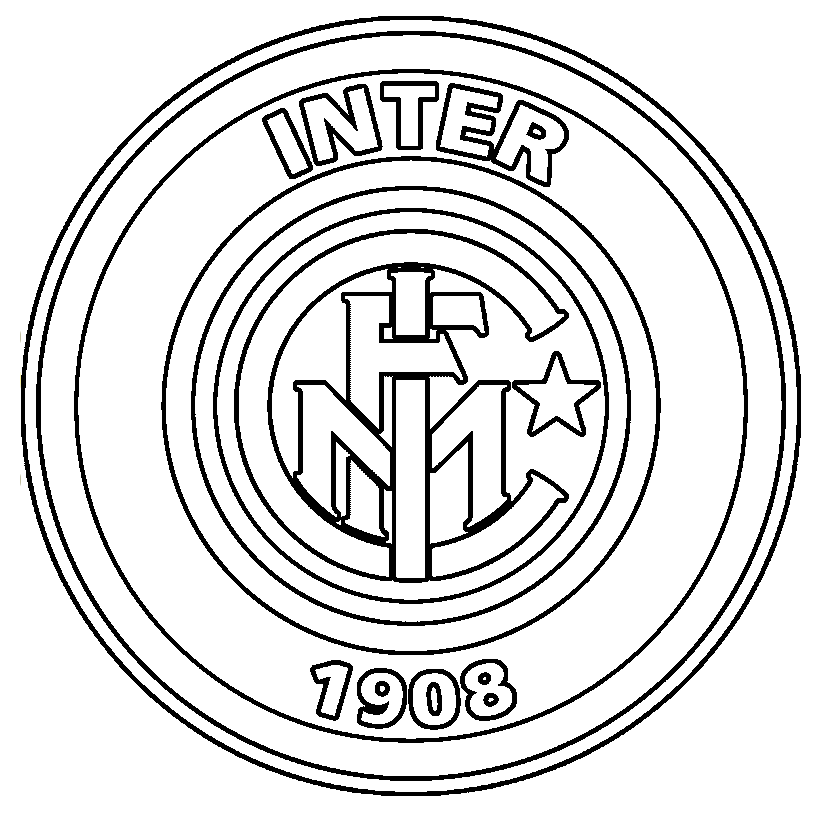 To Colorindo Bandeira Escudo Do Inter De Milao Para Colorir