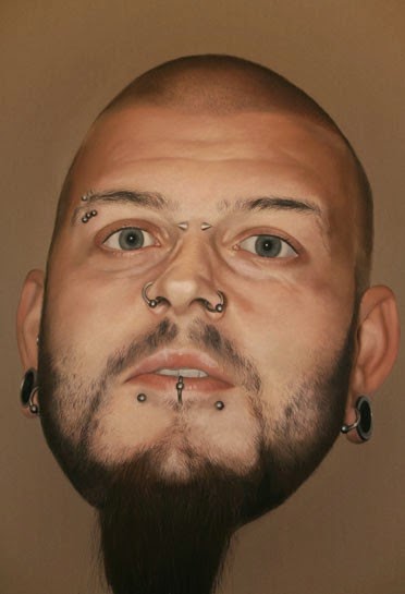 Os retratos hiper-realistas de Oliver Jones criticando o culto à aparência e imagem Oliver Jones pinturas hiper realistas retratos crítica social imagem e beleza