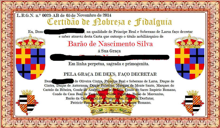 BLOG DE CAVALARIA: Os falsos "príncipes" e a condição da Nobreza