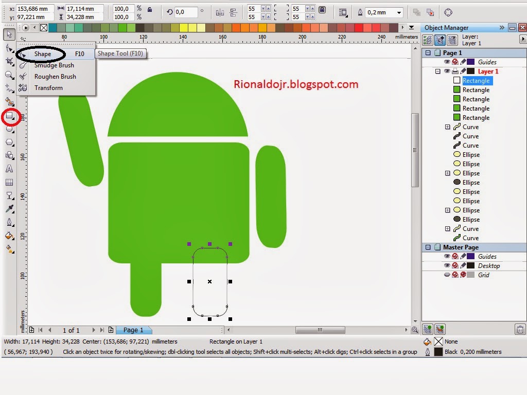 Tutorial Corel Draw Logo Android | membuat logo android menggunakan corel draw x4 dunia Tutorial Corel Draw Logo Android | membuat logo android menggunakan corel draw x4 dunia