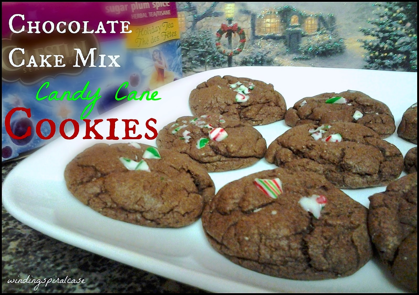 Winding Spiral Case Recipe Chocolate Cake Mix Candy Cane Cookies