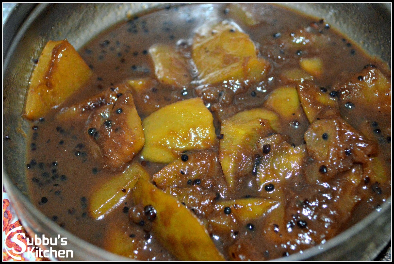 Raw Mango Pachadi Recipe Mangai Pachadi Recipe Subbus Kitchen