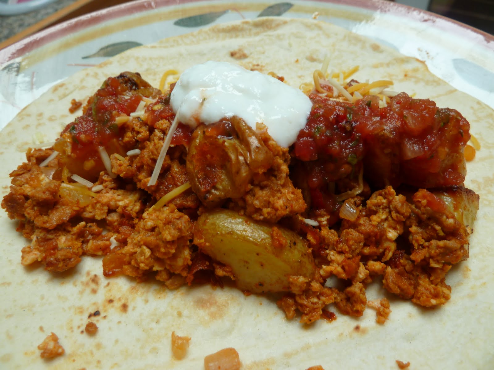The Yogic Kitchen Soyrizo and Potato Breakfast Burritos