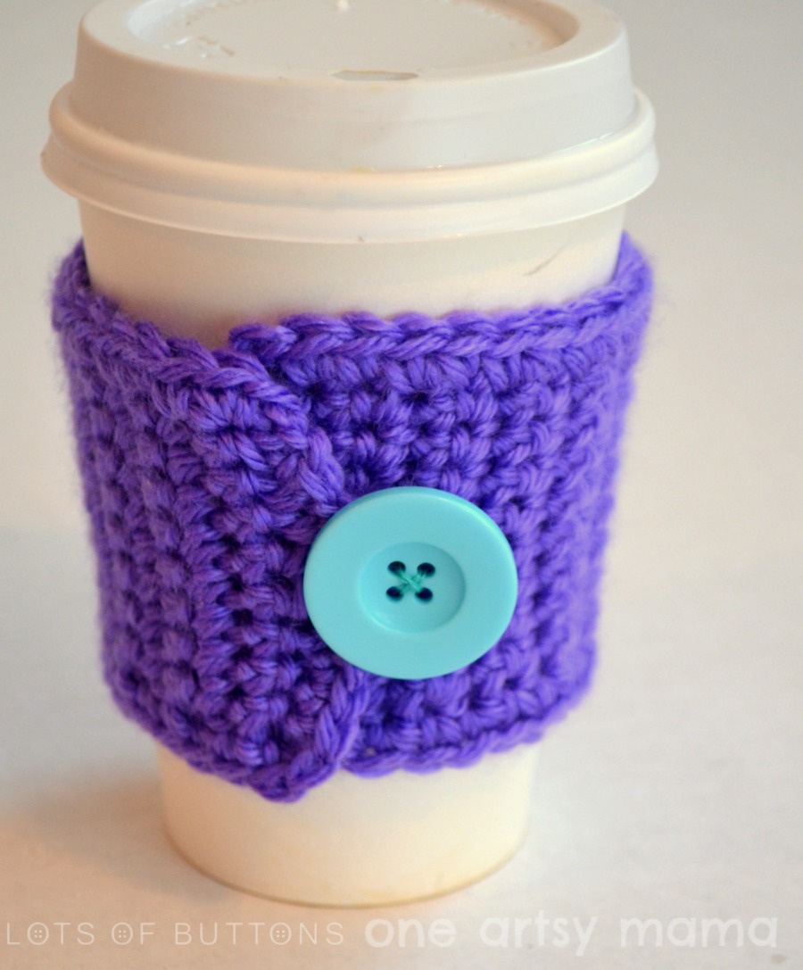 Crochet Coffee Cozy - One Artsy Mama