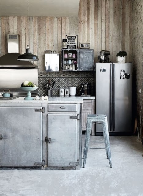 Kuchnia, kitchen, design, interior, scandinavian, vintage, retro, wood, 