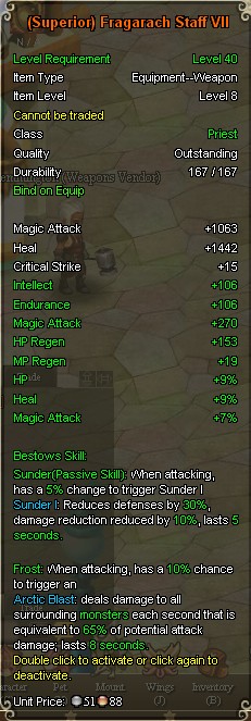 Crystal Saga (Superior) Fragarach Staff VII
