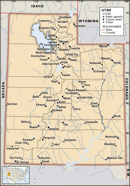 Map Of Utah State Map Of Usa Map Of Utah State Map Of Usa