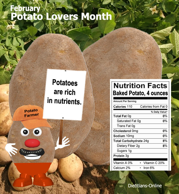 Dietitians Online Blog February, Potato Lovers Month Nutrition and Recipes