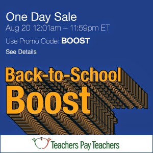 TPT Back To School Boost Sale!