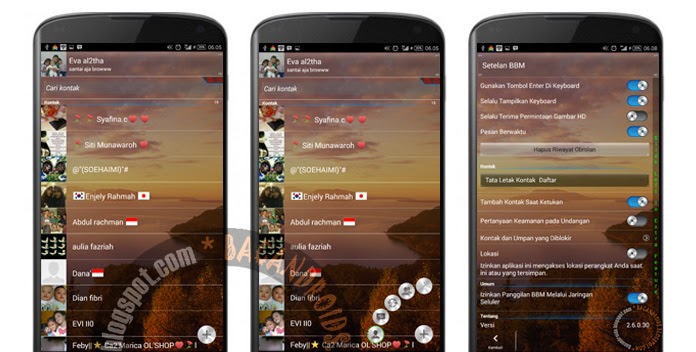 Download BBM Transparan Apk Terbaru Floating Main Tab