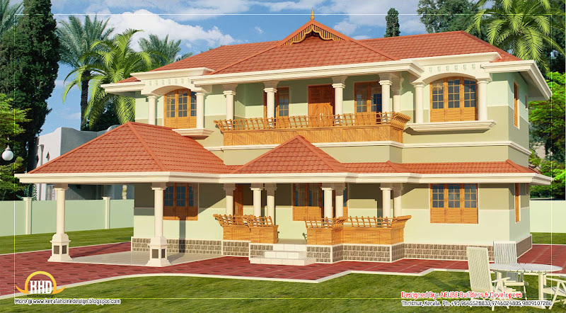 Kerala style 2 story home design - 2346 Sq. Ft. - March 2012 title=