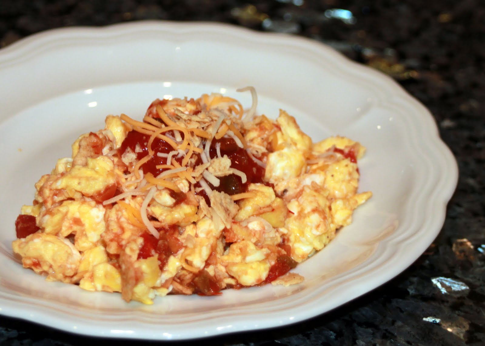 Pineapple Grass Eggs With Tortilla Chips, Salsa, and Cheese