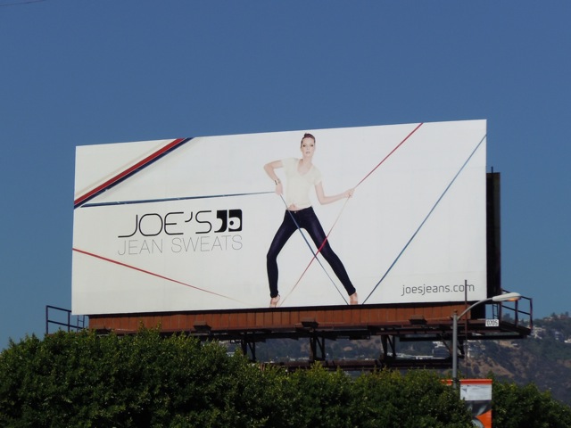 Joe's Jean sweats fashion billboard