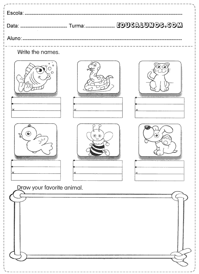 Write the names