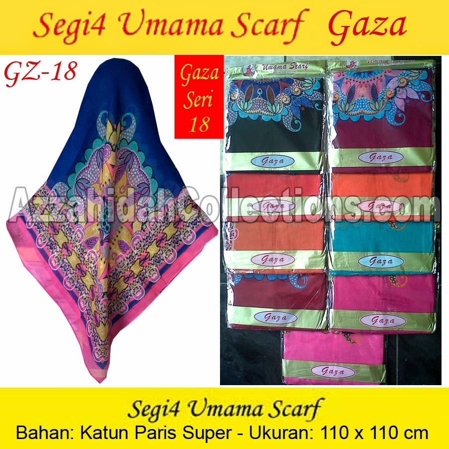 Segi Empat Umama Scarf Gaza - azzahidahcollections.com Segi Empat Umama Scarf Gaza - azzahidahcollections.com