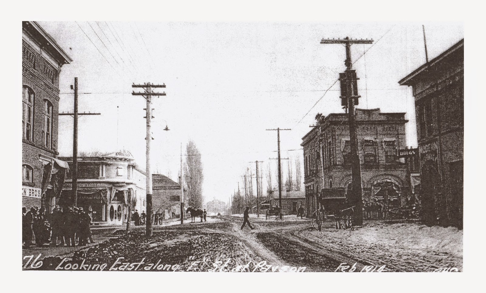 Payson Historical Society Main Street Looking east on Utah Avenue 1914