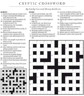 cryptic crossword puzzle national rathvon cox today very diverse singers entertaining troupe musicians actors meet