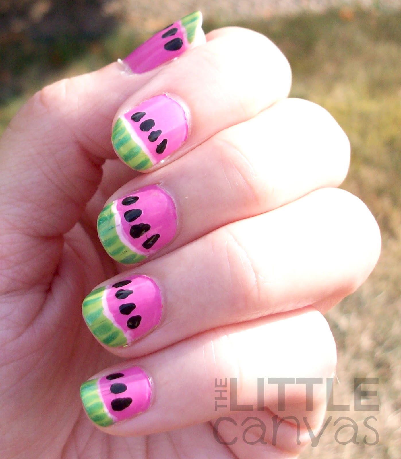Watermelon Nail Art 