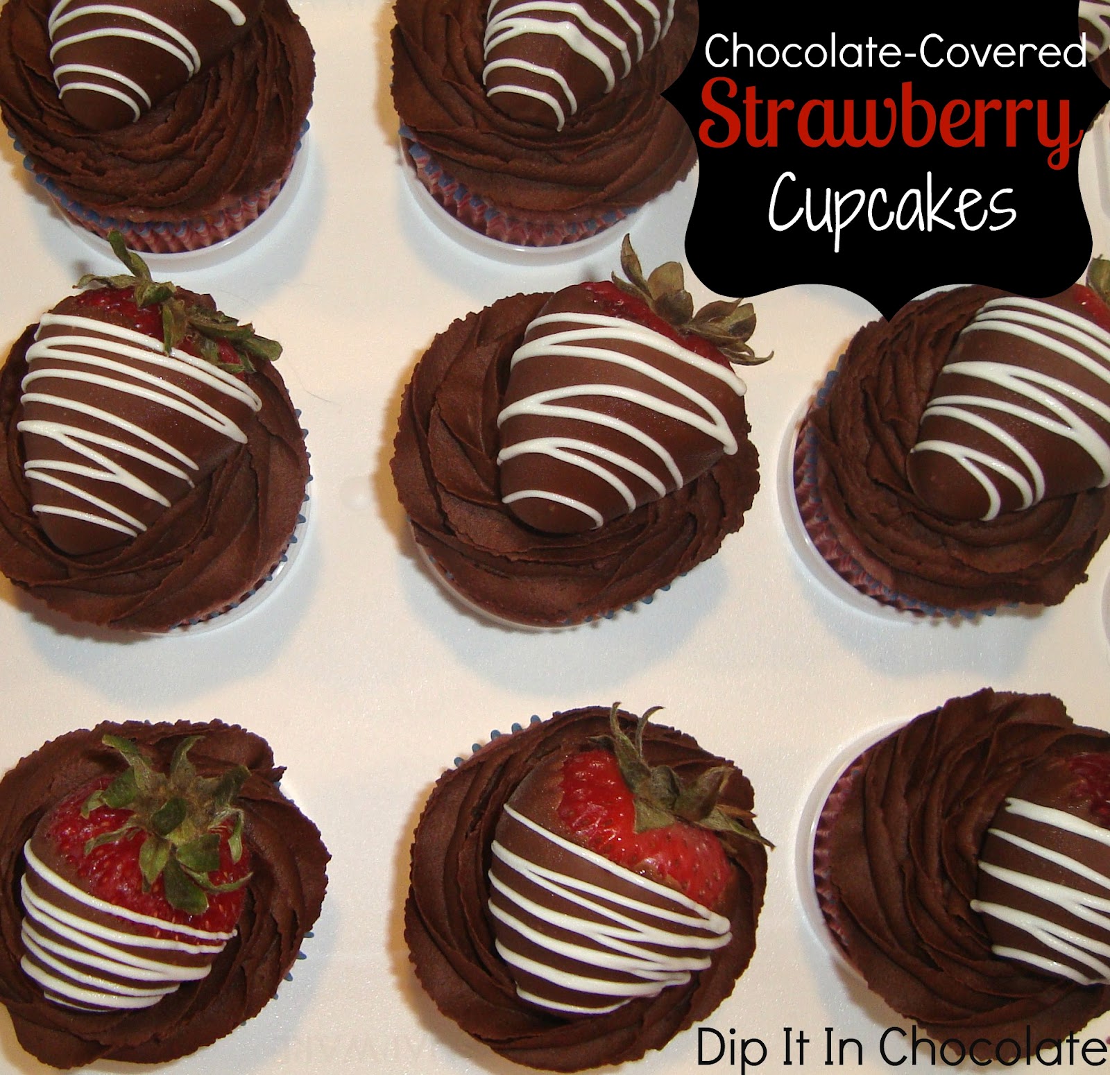 ChocolateCovered Strawberry Cupcakes Dip it in Chocolate