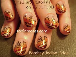 indian wedding nails, fall wedding, fall designs, fall nail art, nail art design, nail art designs, autumn nail ideas, fall nail ideas, holiday party nails, fall nails 2011