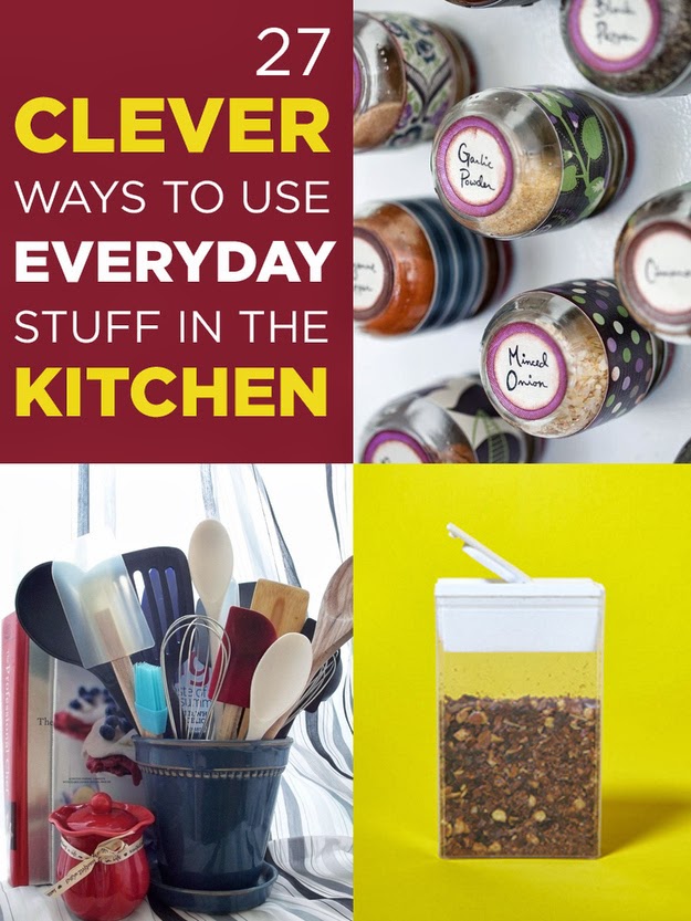 27 Clever Ways To Use Everyday Stuff In The Kitchen DIY Craft Projects