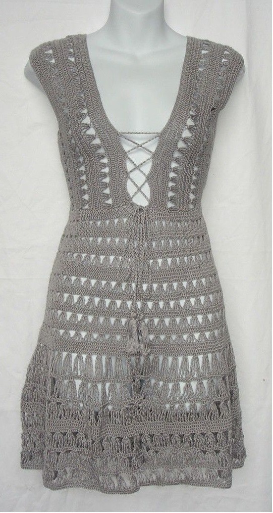 vestidos de crochê com gráfico