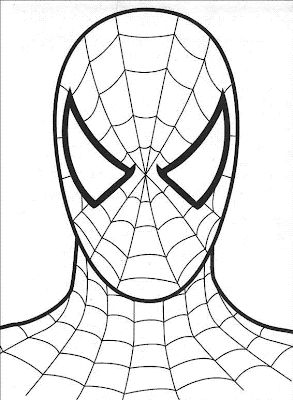 spiderman face coloring pages