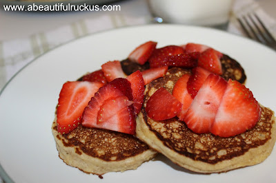 strawberry protein pancakes