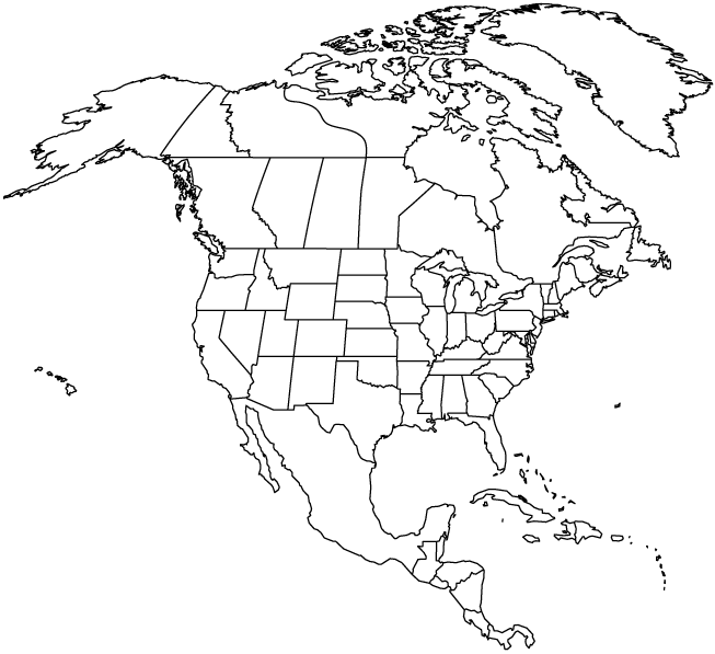 maps of dallas Blank Map of North America