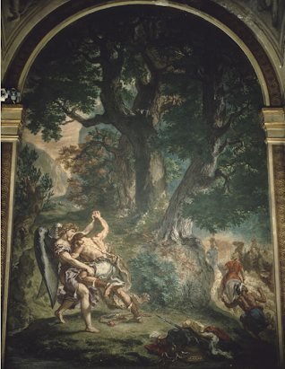 Le combat de Jacob avec l'Ange, par Delacroix