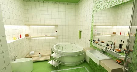 Decoraciones y Hogar: Decoración de baños color verde