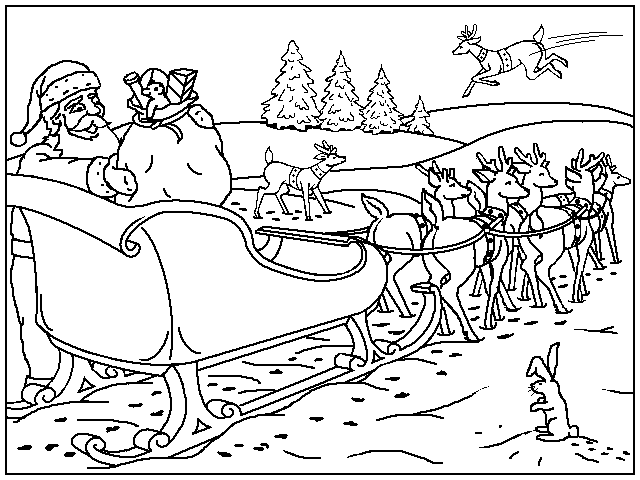 Santa's Reindeer Rudolf coloring.filminspector.com