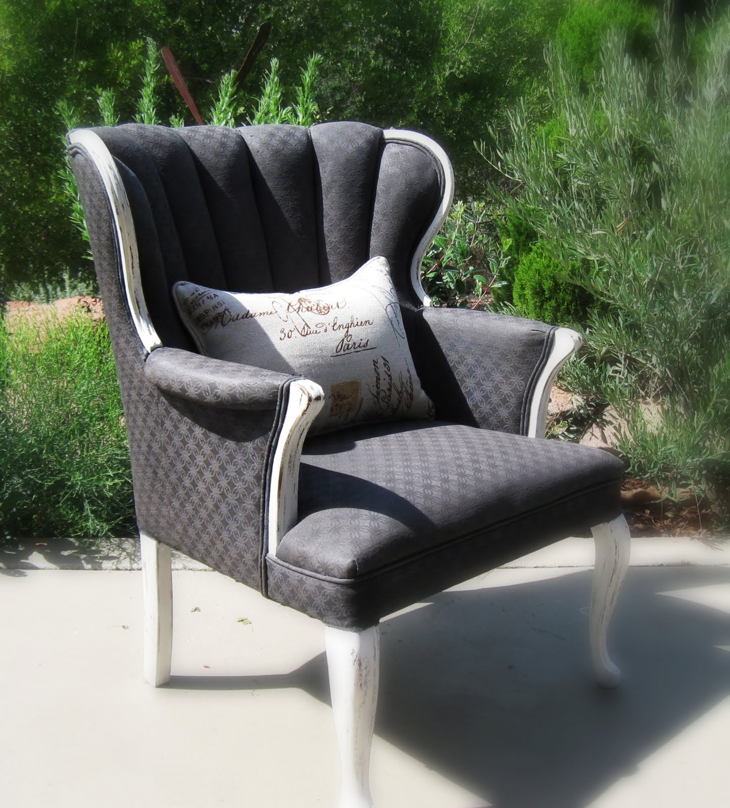 Penny for Penny My "Painting Over Upholstery" Chair