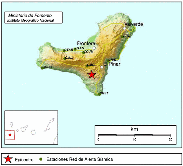 Terremoto sentido El Hierro, El Pinar, 12 noviembre Terremoto sentido El Hierro, El Pinar, 12 noviembre