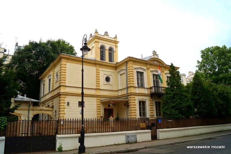 Warszawa Śródmieście ulica willa pałacyk kamienica ambasada
