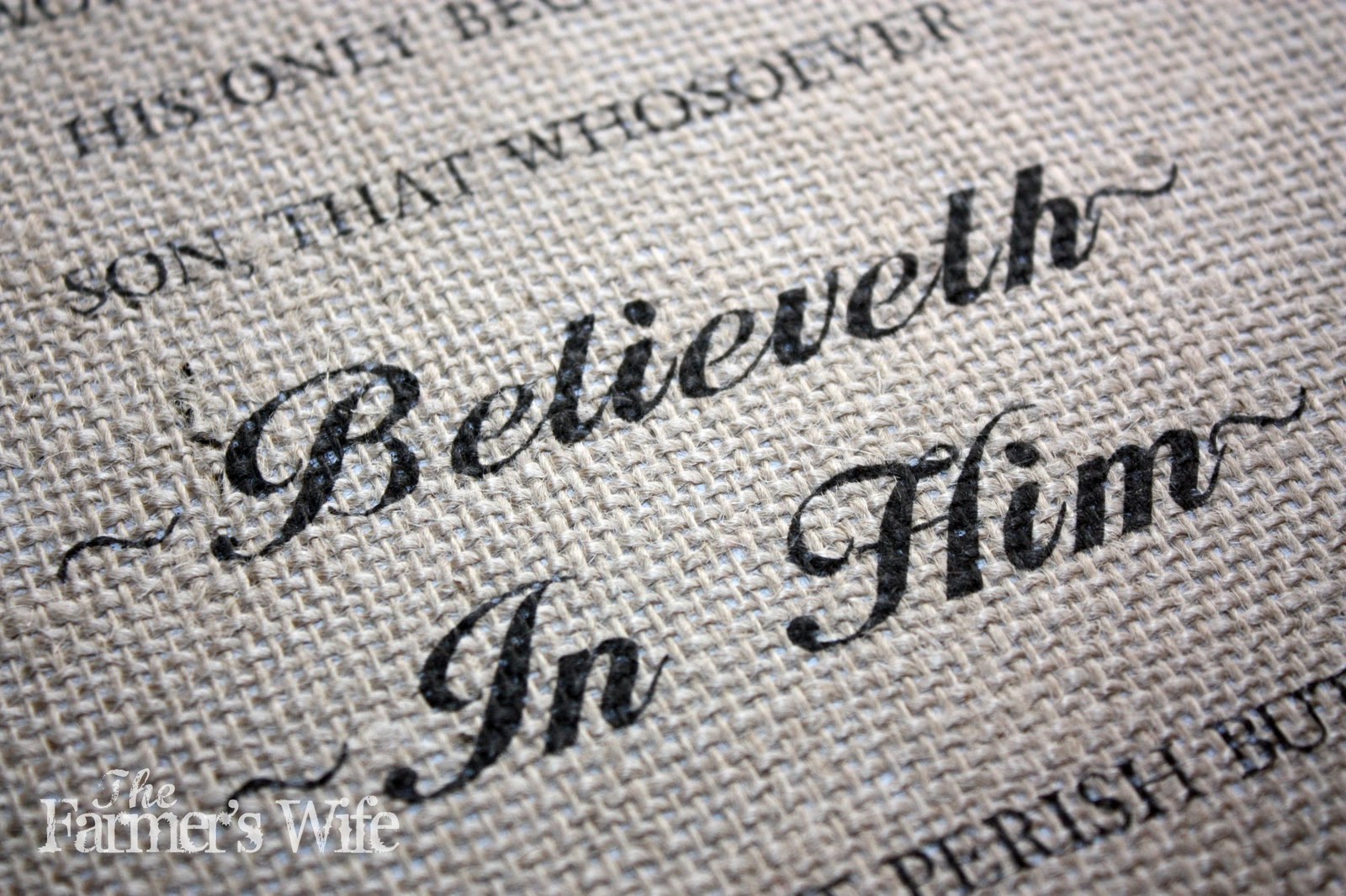 The Farmer's Wife Printing On Burlap