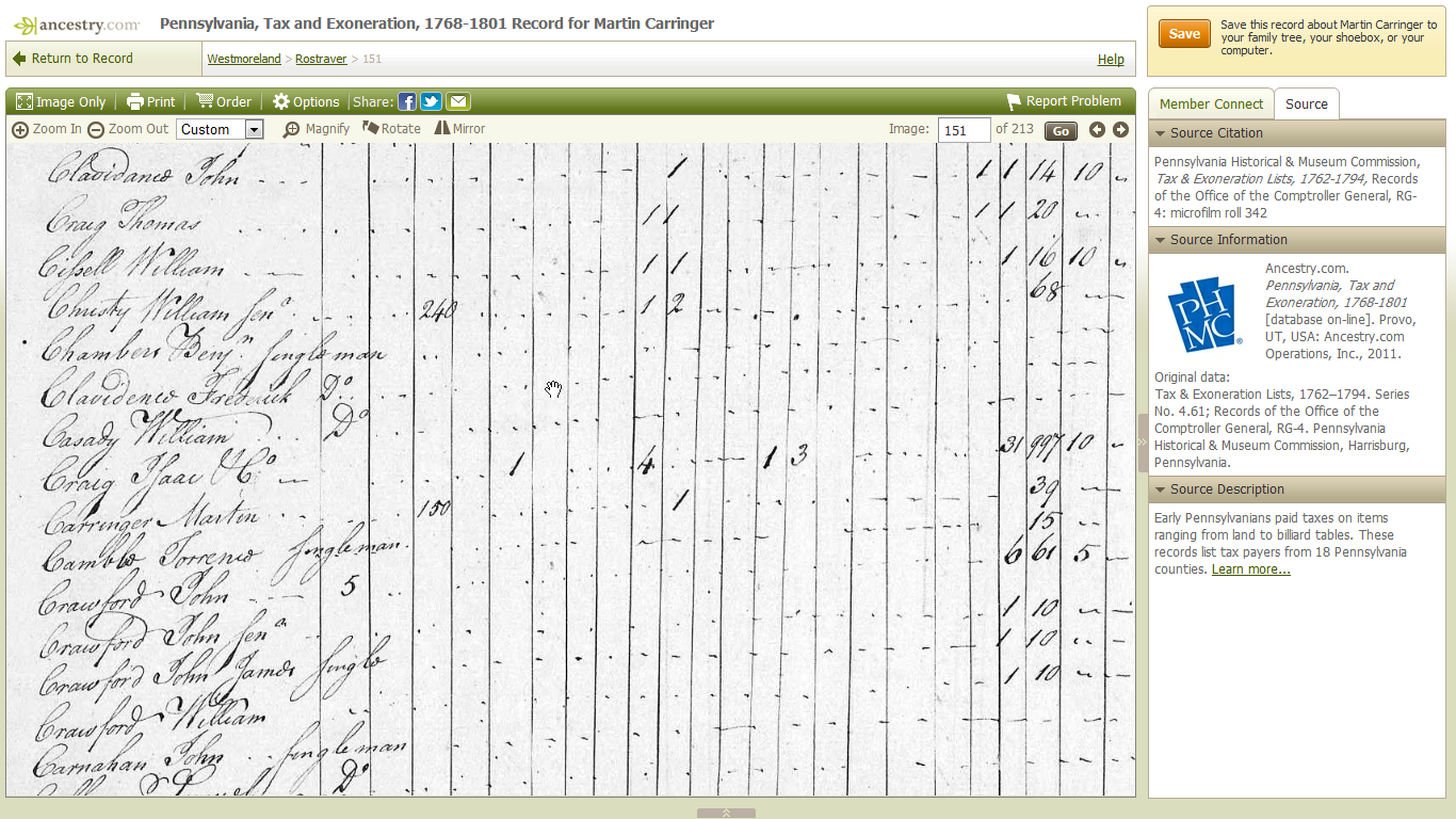 GeneaMusings Pennsylvania Tax and Exoneration, 17681801, Records for