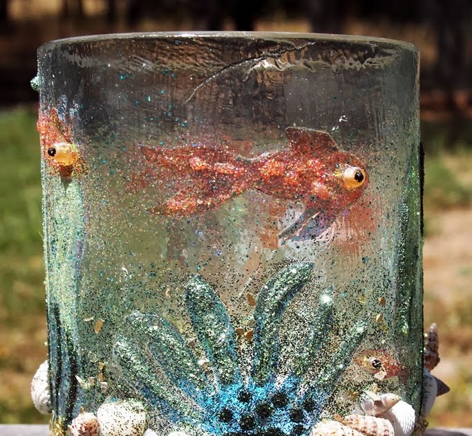 ArtGlitterBlog Undersea Fantasy Film Votive by Kaaren Poole