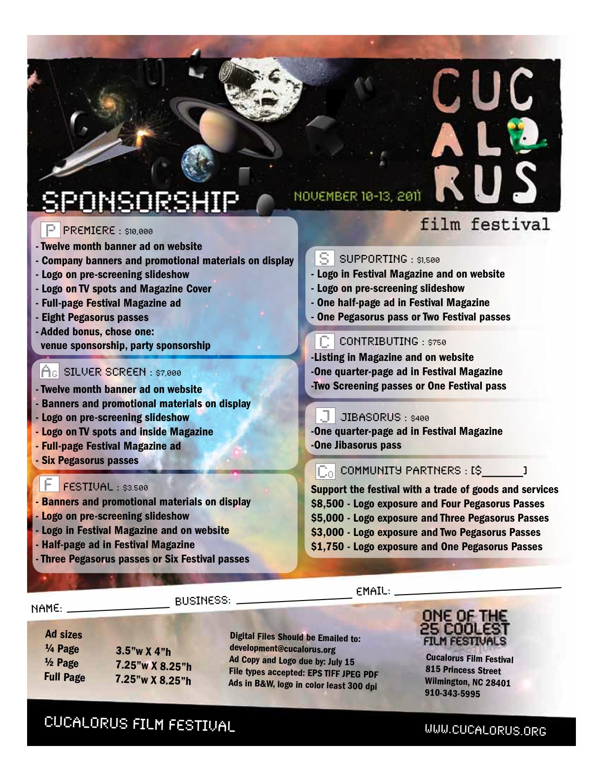 Invest In The Fest Cucalorus Festival